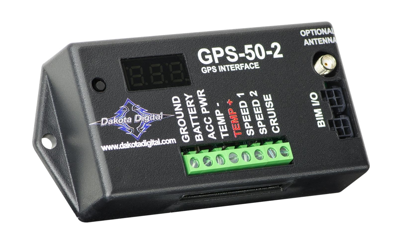 Restoration Performance Dakota Digital GPS-50-2 GPS Interface Speed Sensor/Compass Sender/BIM Module for Dakota Digital VFD3, VHX, HDX Instrument Systems, 2" Color Display