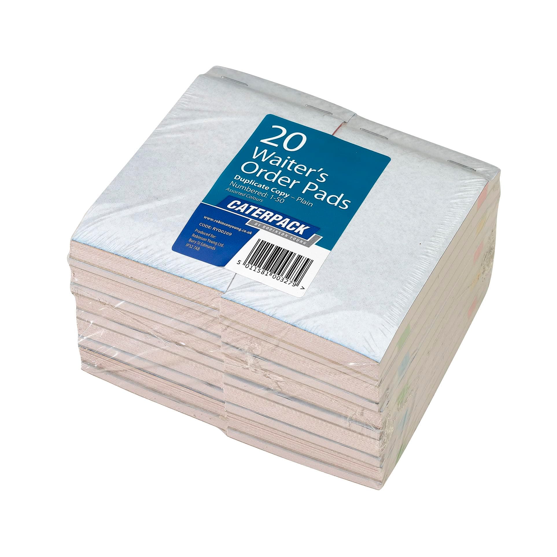 Waiters Order Pads Duplicate Copy, 20 Pads for use in Restaurants, cafes, and Bars