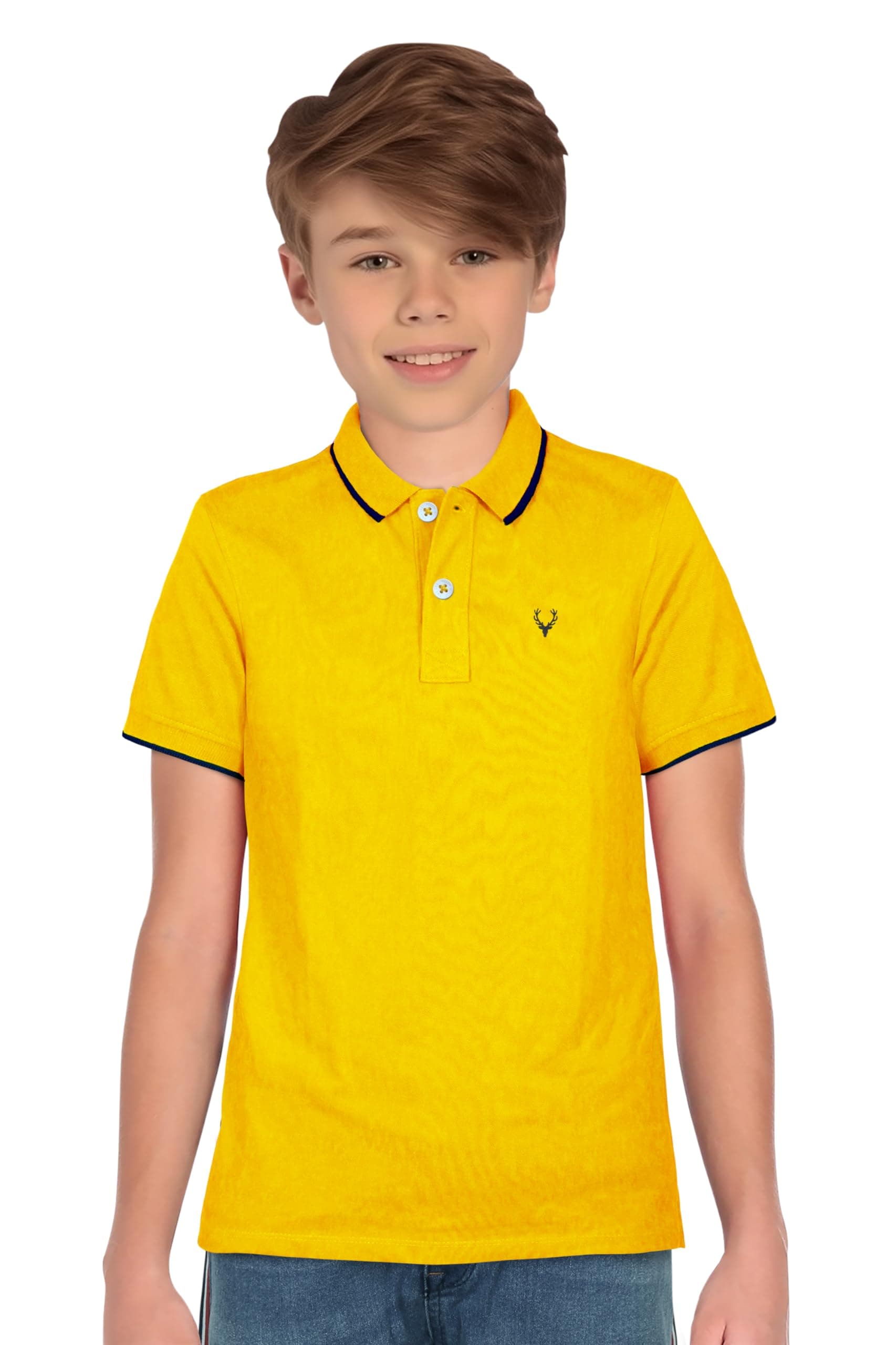 Allen Solly Boy's Solid Regular Fit T-Shirt
