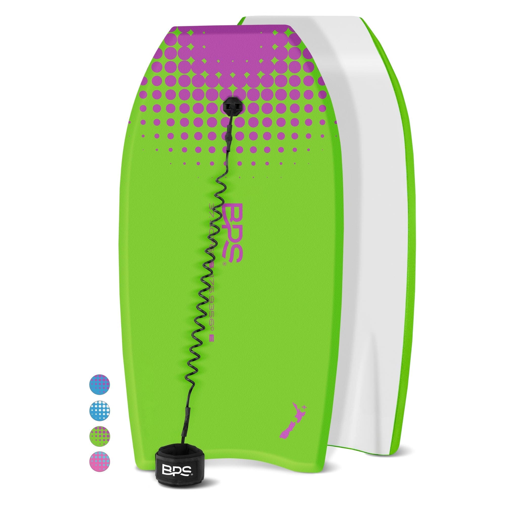 BPS 'Storm' Bodyboard with Premium Coiled Leash - Lightweight with EPS Core, Durable for All Wave Conditions