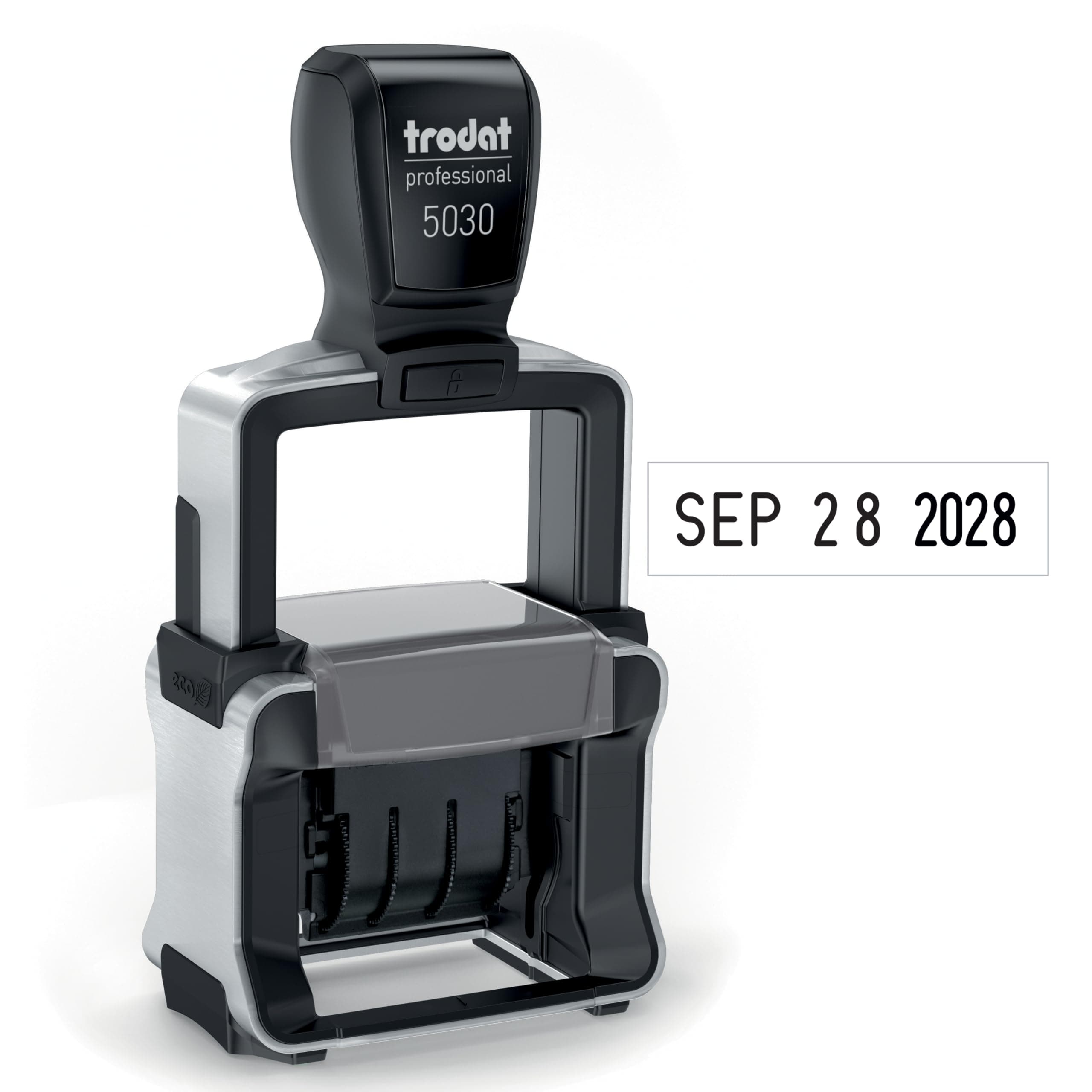 5030 Professional 4.0 Date Only Stamp, Self Inking, Impression Size 1-5/8” x 3/8” (Black)