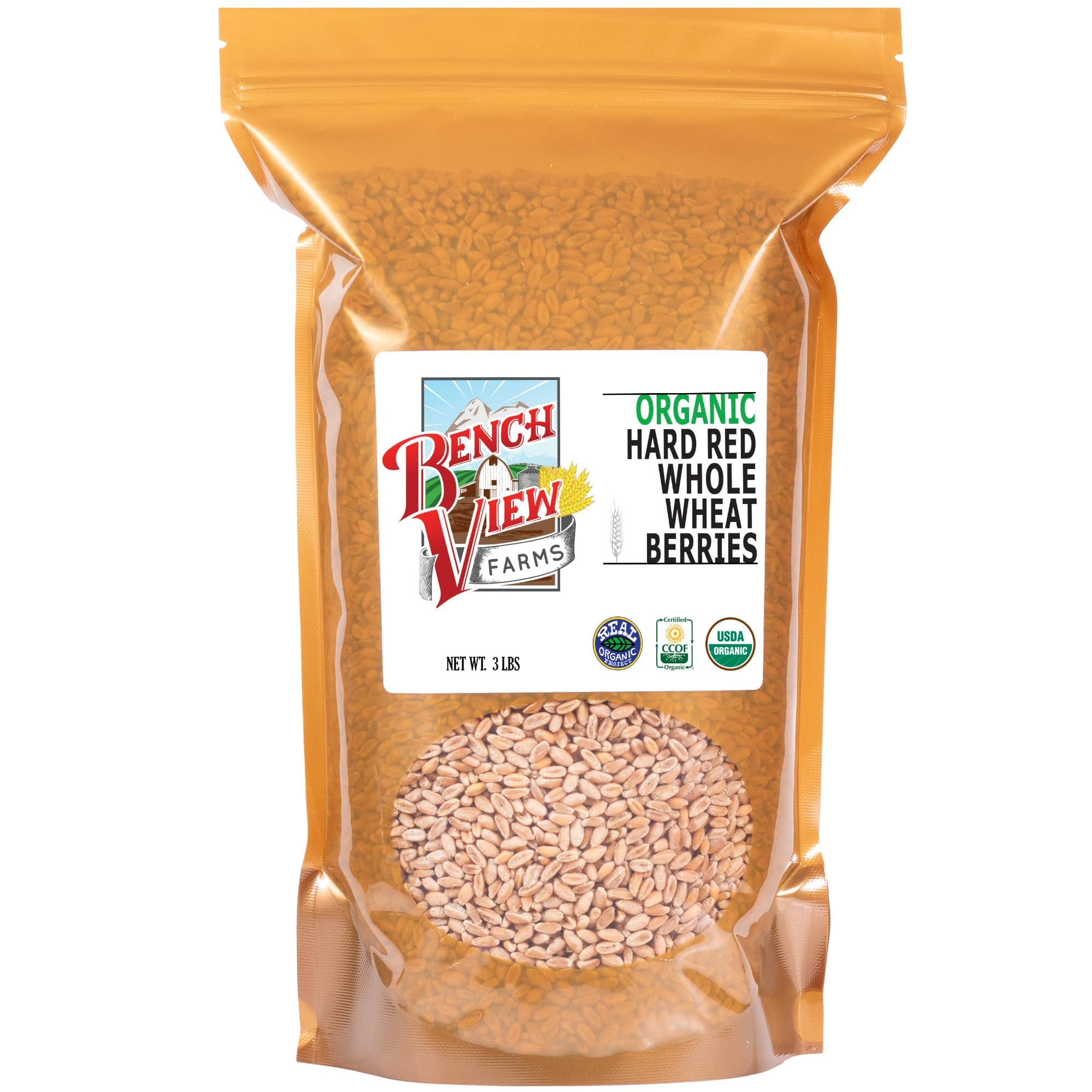 Organic Hard Red Wheat Berries - 3lbs