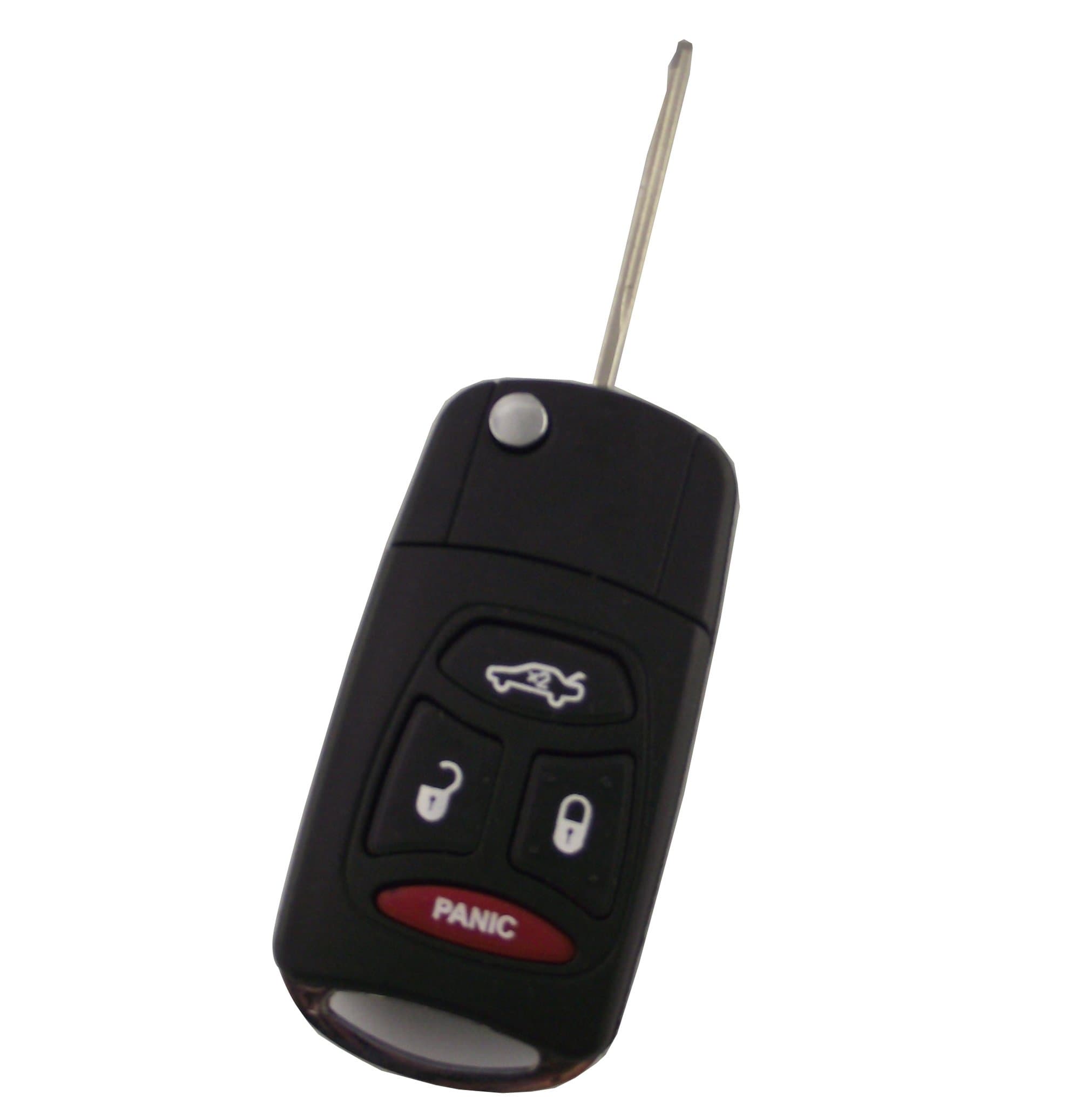 New 4 Buttons Uncut Flip Remote Key Shell Case For Dodge Charger Chrysler Jeep Grand Cherokee Commander (just a Empty key shell, No Chips Inside No battery Holder)