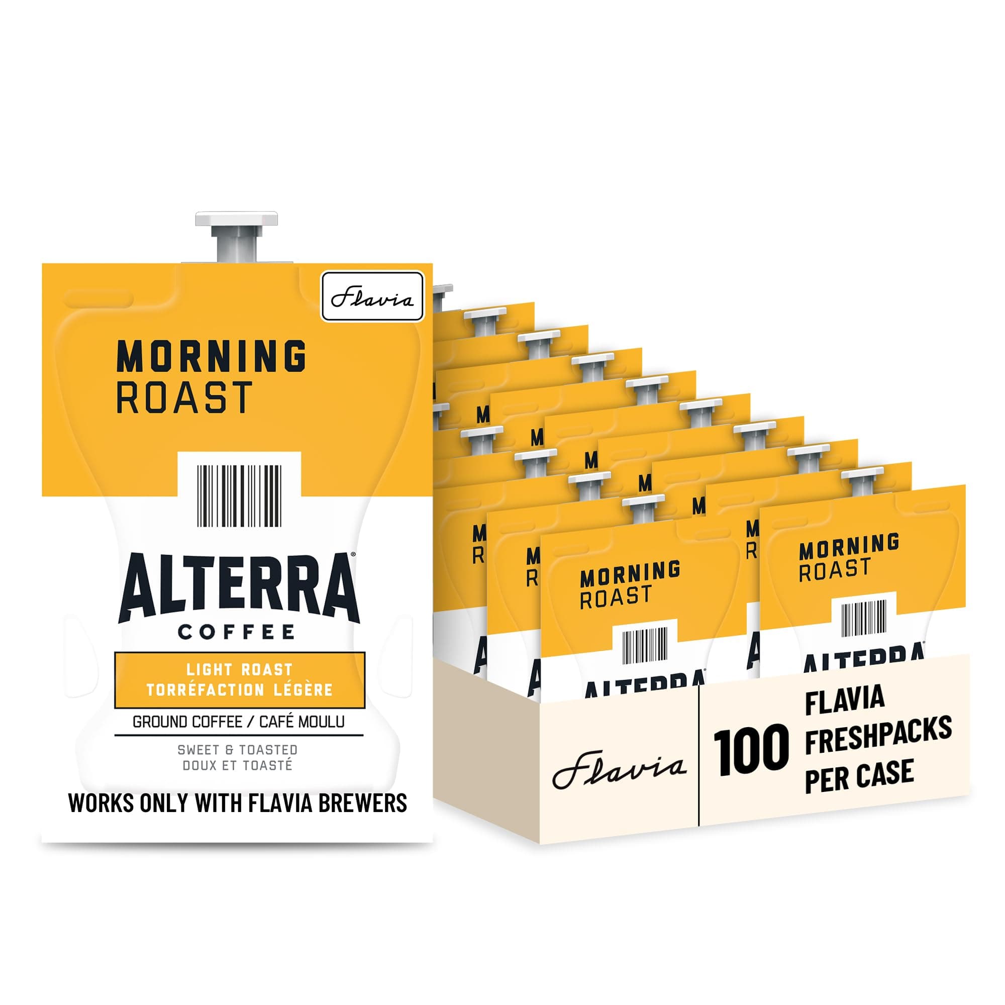 Flavia Alterra Morning Roast Freshpacks works only with Flavia Brewers, Light Roast (Case of 100)