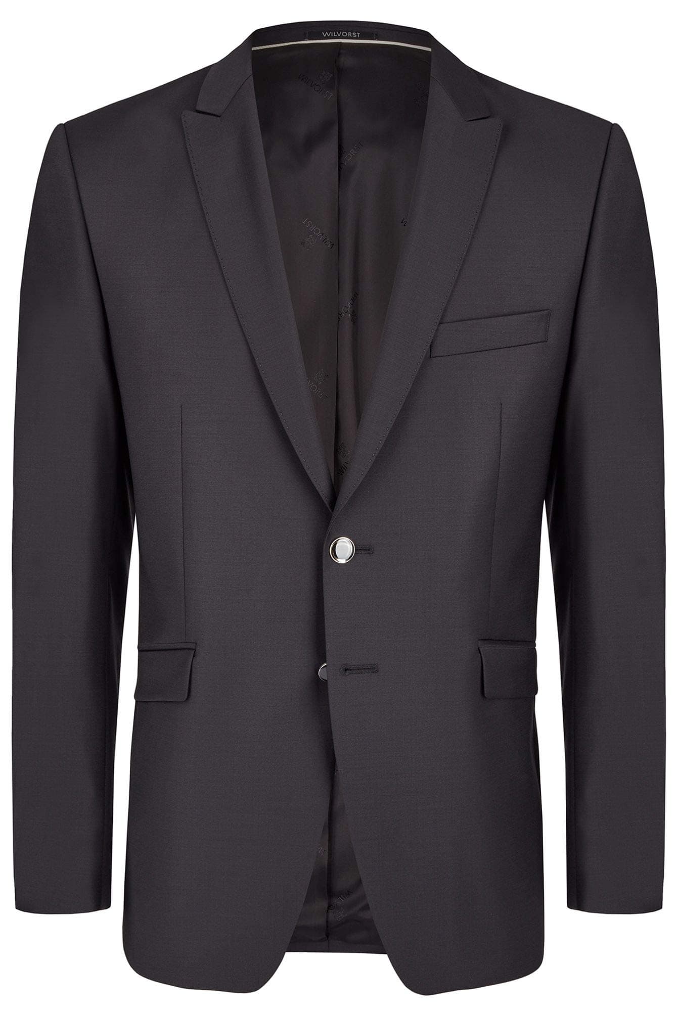 Wilvorst Men's Plain Wedding Suit - black - 48