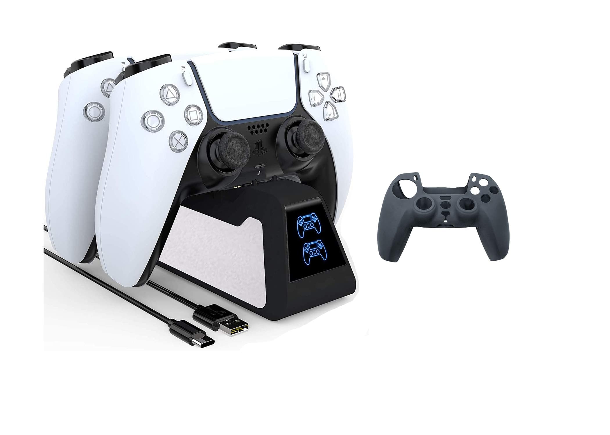 Coolbaby Charger For Ps5 Controller, Fast Charging Dock For Dualsense Ps5 Controller Charger, Playstation 5 Controller Charger With Led Indicator