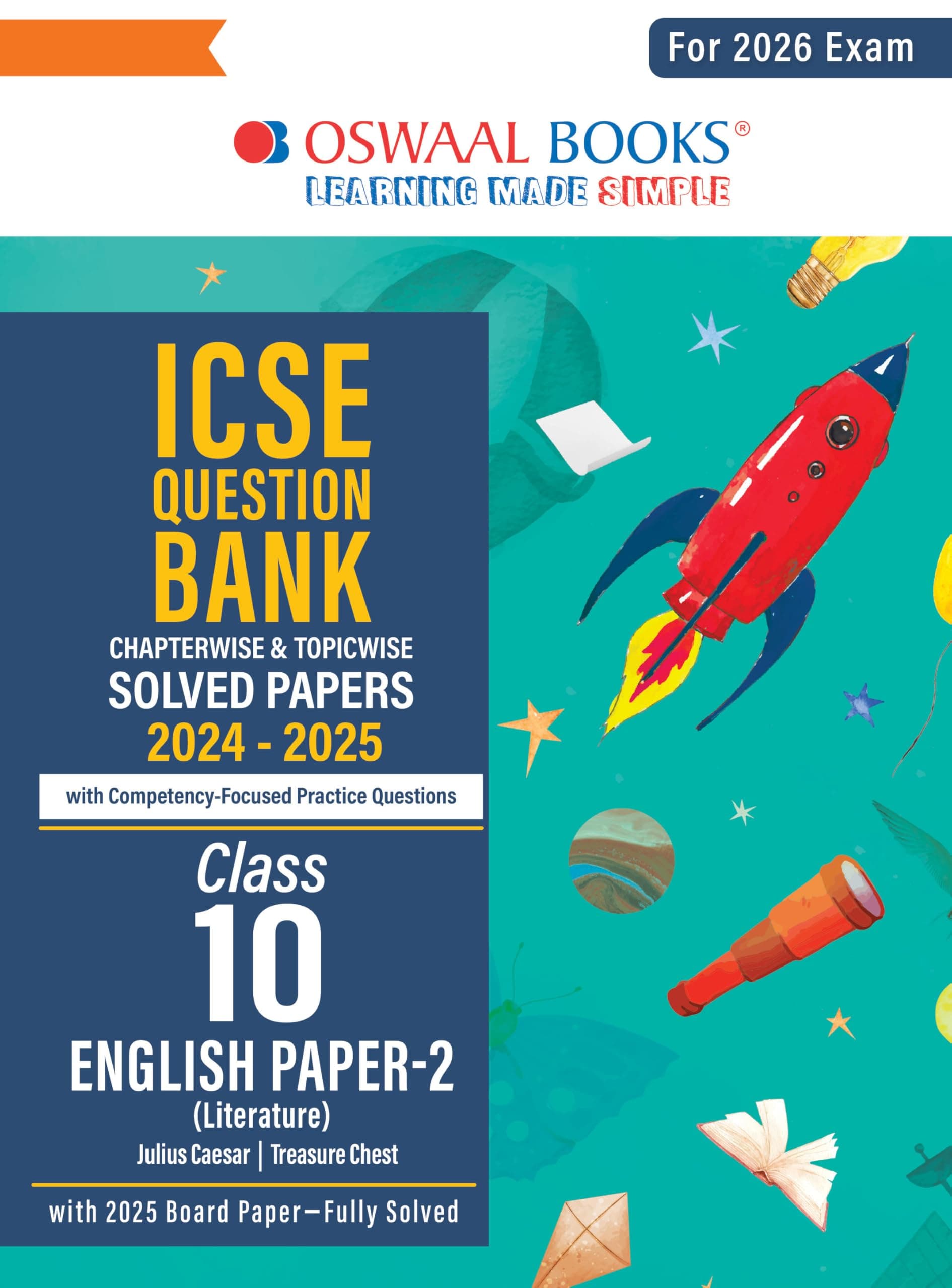 Oswaal ICSE Question Bank Chapterwise & Topicwise Solved Papers Class 10 English-2 For 2026 Exam
