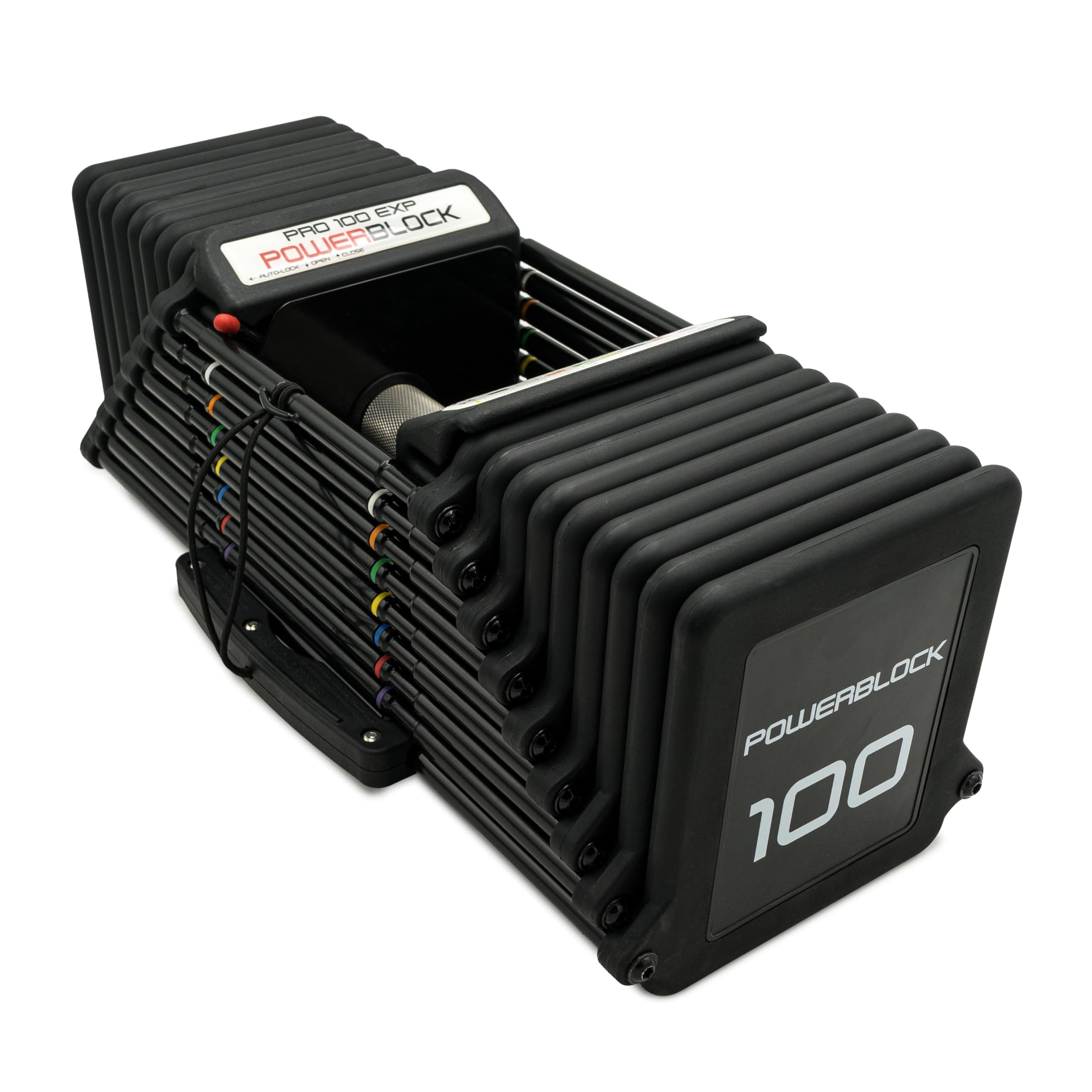 PowerBlock Pro 100 Adjustable Dumbbell, Sold As A Single Unit 5-100 lb Dumbbell – Durable Steel Build, Innovative Workout Equipment, Strength Training