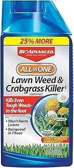 BioAdvanced 32OZ Weed/CRBGRS Killer - Kills Weeds & Crabgrass, Covers 12400 Sq Ft - Spray Form