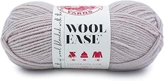Lion Brand Yarn Wool-Ease Yarn, Worsted-Weight Yarn for Knitting and Crocheting, 1 Pack, Antler