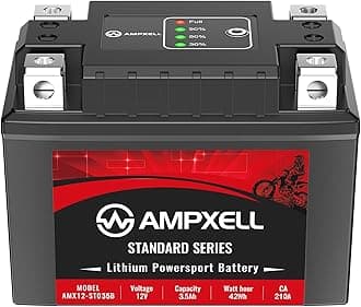 - YTX5L-BS Lithium Motorcycle Battery 12V 210A 3.5Ah Replacement YTZ7S-BS Powersport Battery, Motorcycle, ATV, UTV,Moped, 4 Wheeler and Generator Battery etc,Polarity [- +]