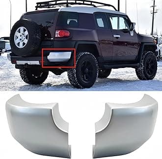 Rear Bumper End Pad Silver Compatible with Toyota FJ 2007-2014 Rear Corner Bumper End Cap Replace for TO1104121,52463-35021,TO1105121,52462-35021 Pair LH & RH