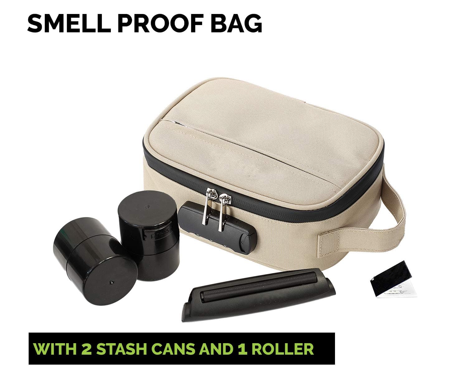Mart NS Smell Proof Bag with 2 Stash Container and Rolling Machine | Air and Water Resistant Box with Combination Numlock