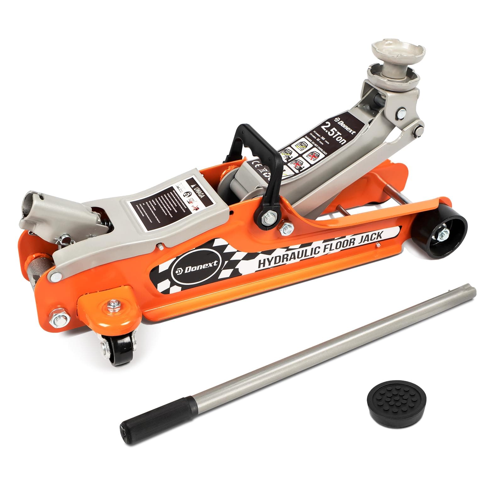 Donext 2.5 Ton Low Profile Racing Floor Jack, Heavy Duty Steel Construction, Lifting Range 3.35"-14.17"
