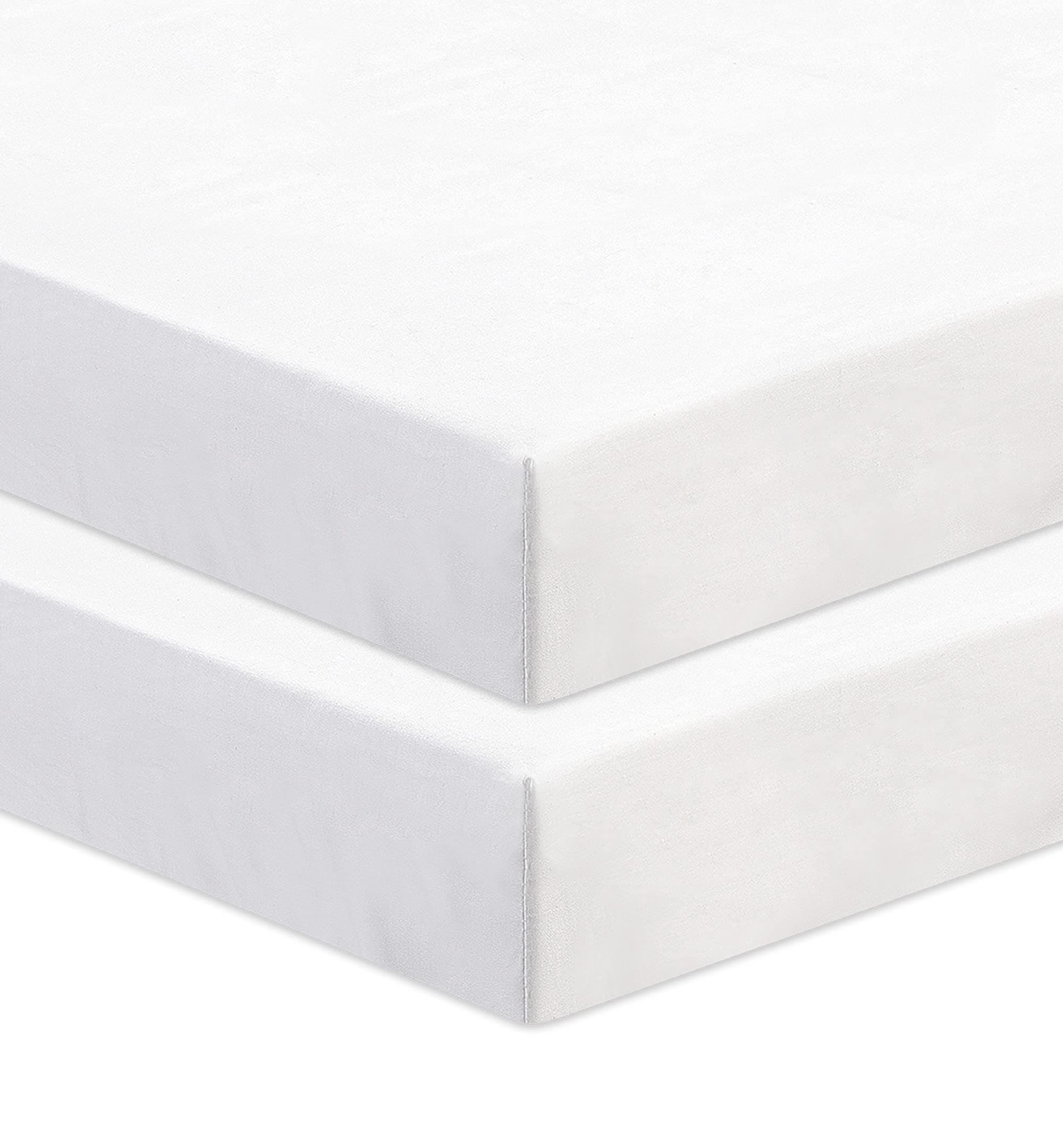 100% Pure Cotton 2 Crib Fitted Sheets (Next To Me Compatible)