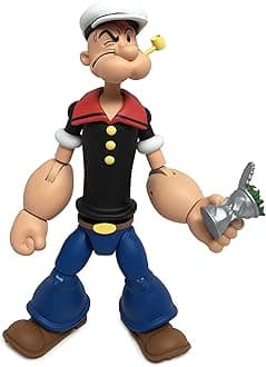 Boss Fight Studio Popeye the Sailor Man Popeye Classics Wave 1 Action Figure – Highly Articulated Figurine with Accessories Including Can of Spinach, Alternate Hands and Head, and Removable Hat - 1:12