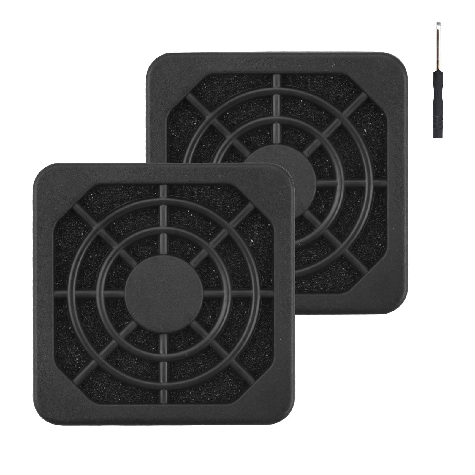 [2 Pack] ELUTENG 40mm Fan Filter Dustproof Cover USB Cooling Ventilator Plastic Grill 40 * 40mm USB Fan Blower Mesh Kit Compatible for DIY 4cm Computer Case Fan Dirt Filtering