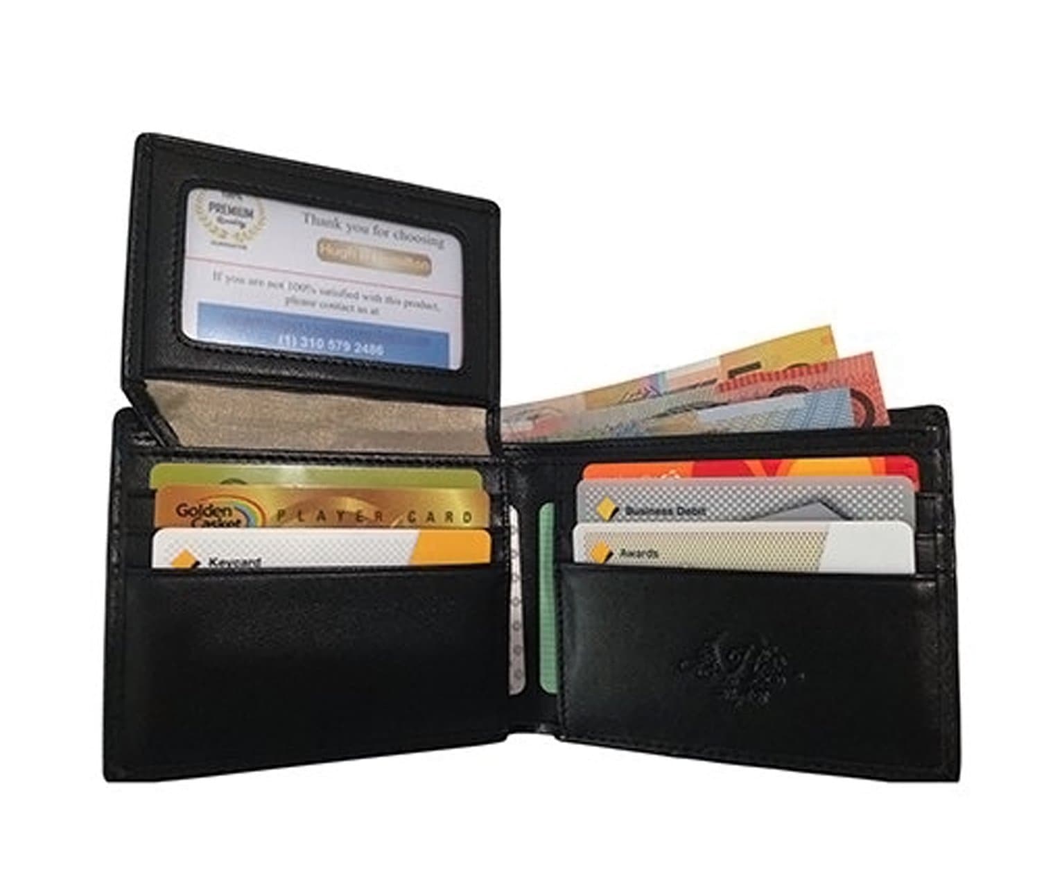 Mens RFID Blocking Wallets for Men Genuine Leather Bifold