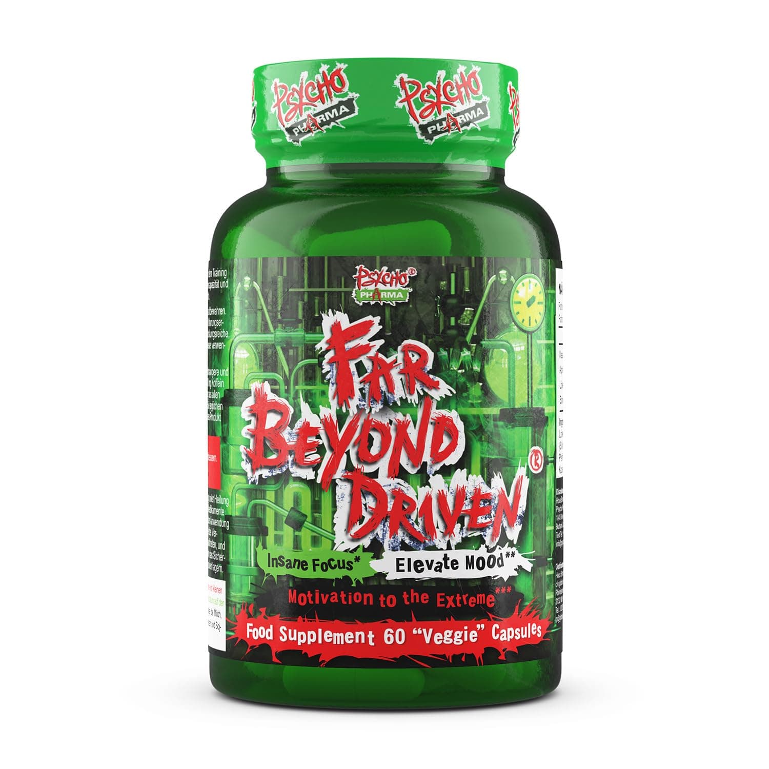 Psycho Pharma's #1 High Stim Nootropic - Far Beyond Driven - #1 for Energy to Burn with Mental Focus, Positive Mood