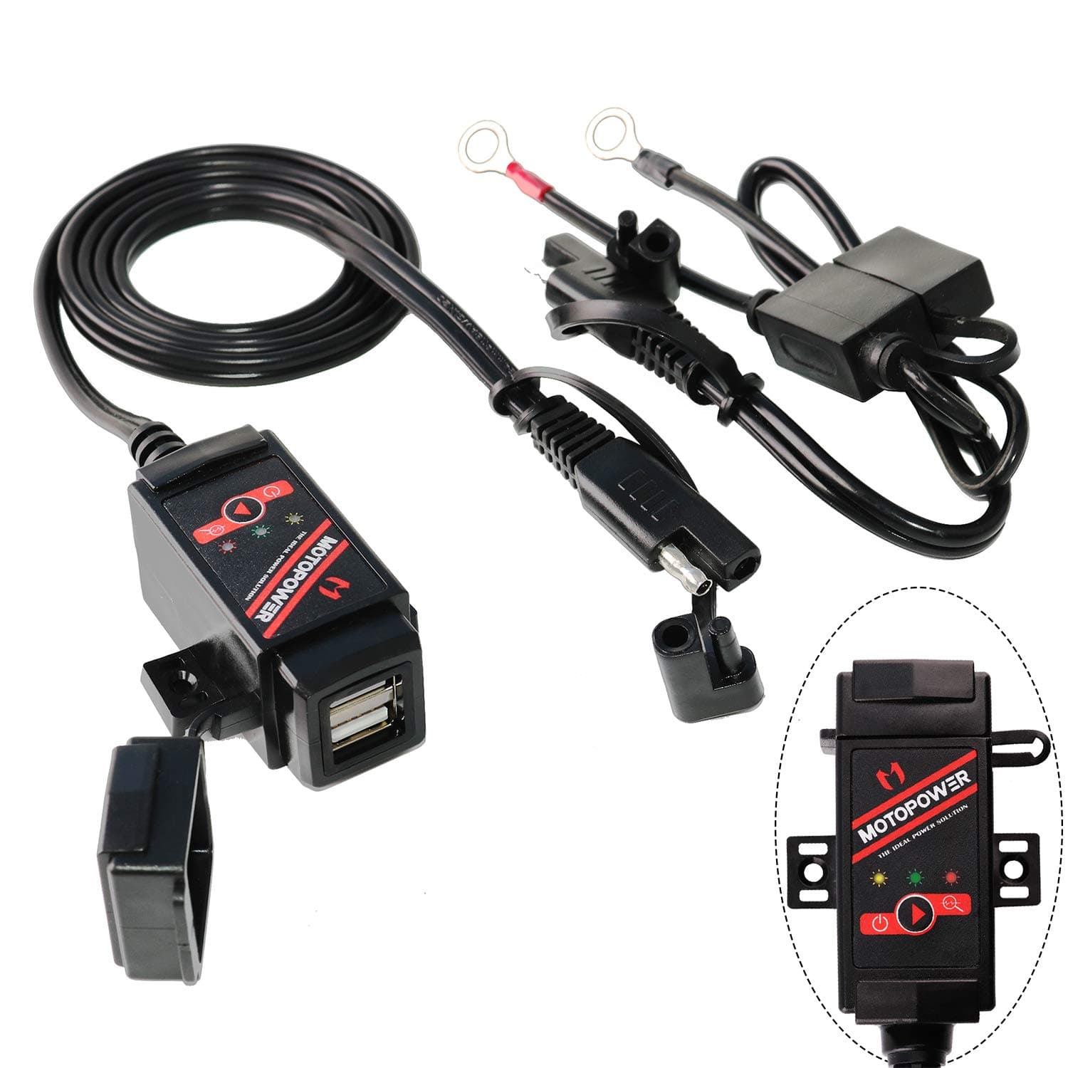 Motorcycle Dual USB Charger Kit