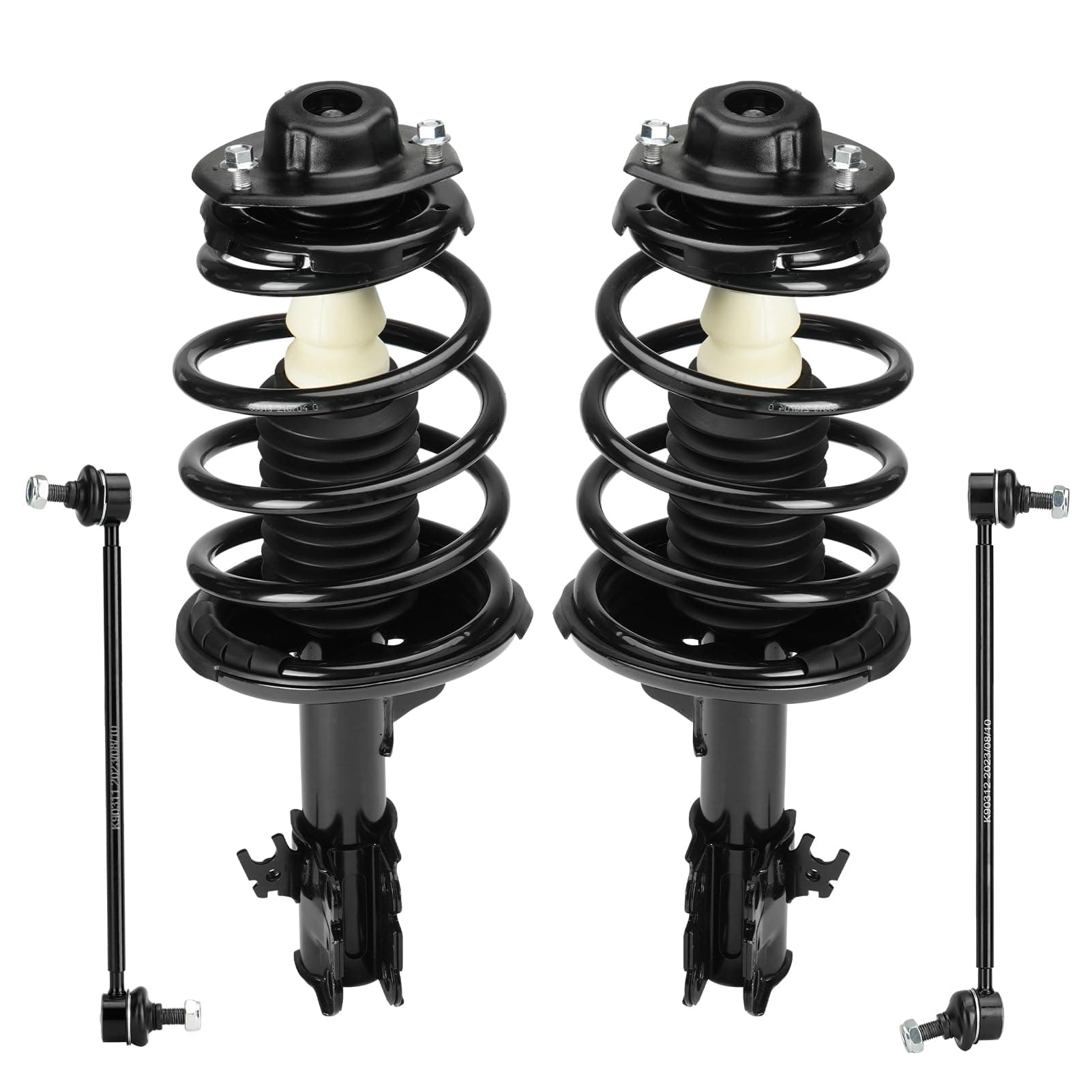 Front Struts Assembly & Sway Bar Links for 1997-2001 Toyota Camry(3L), Lexus ES300; 99-03 Solara, Avalon; Shock Absorber w/Coil Spring Replace 271679 271678 4PCS