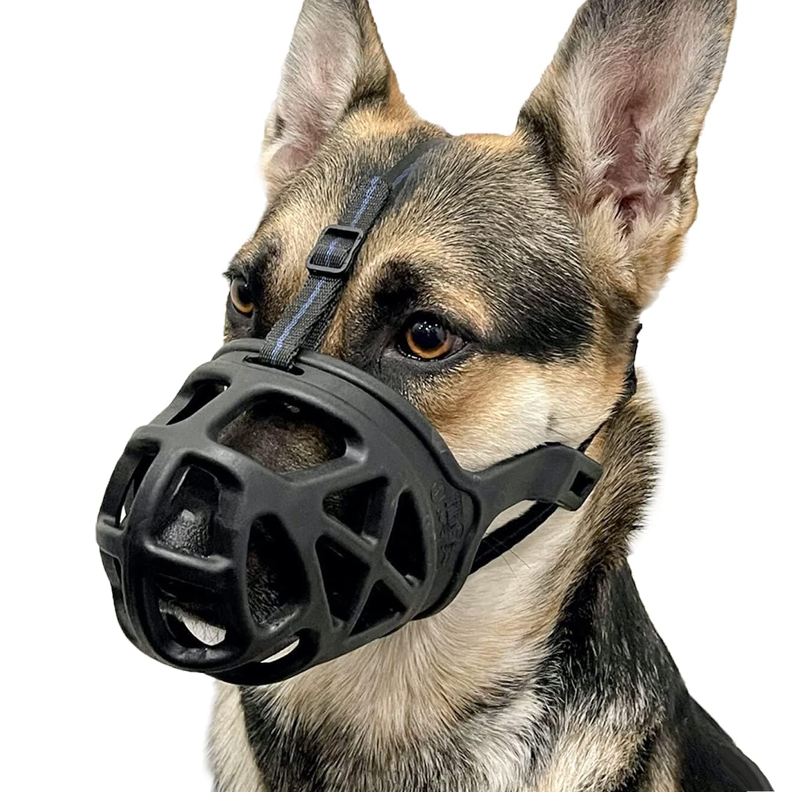 BARKLESS Dog Muzzle, Basket Muzzle for Biting, Chewing and Scavenging, Humane Cage Mouth Cover, Perfect for Grooming and Training Large Aggressive Reactive Dogs (XL, Black)