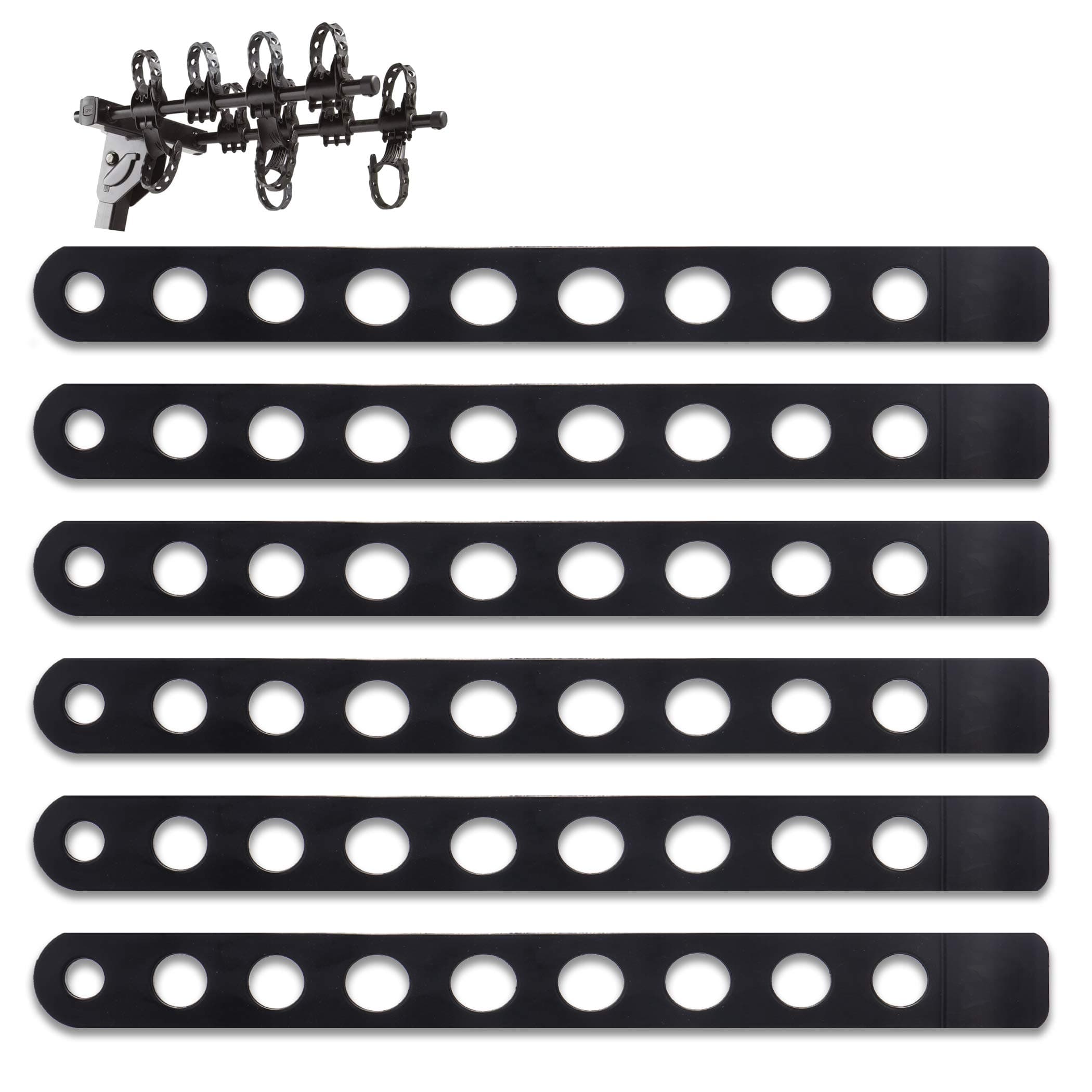 AR-PRO (6-Pack) Replacement Bike Rack Cradle Straps .49" Ladder-Style Strap Holes Compatible with Thule 1/2" Tab 534 Bike Rack Straps Replacement