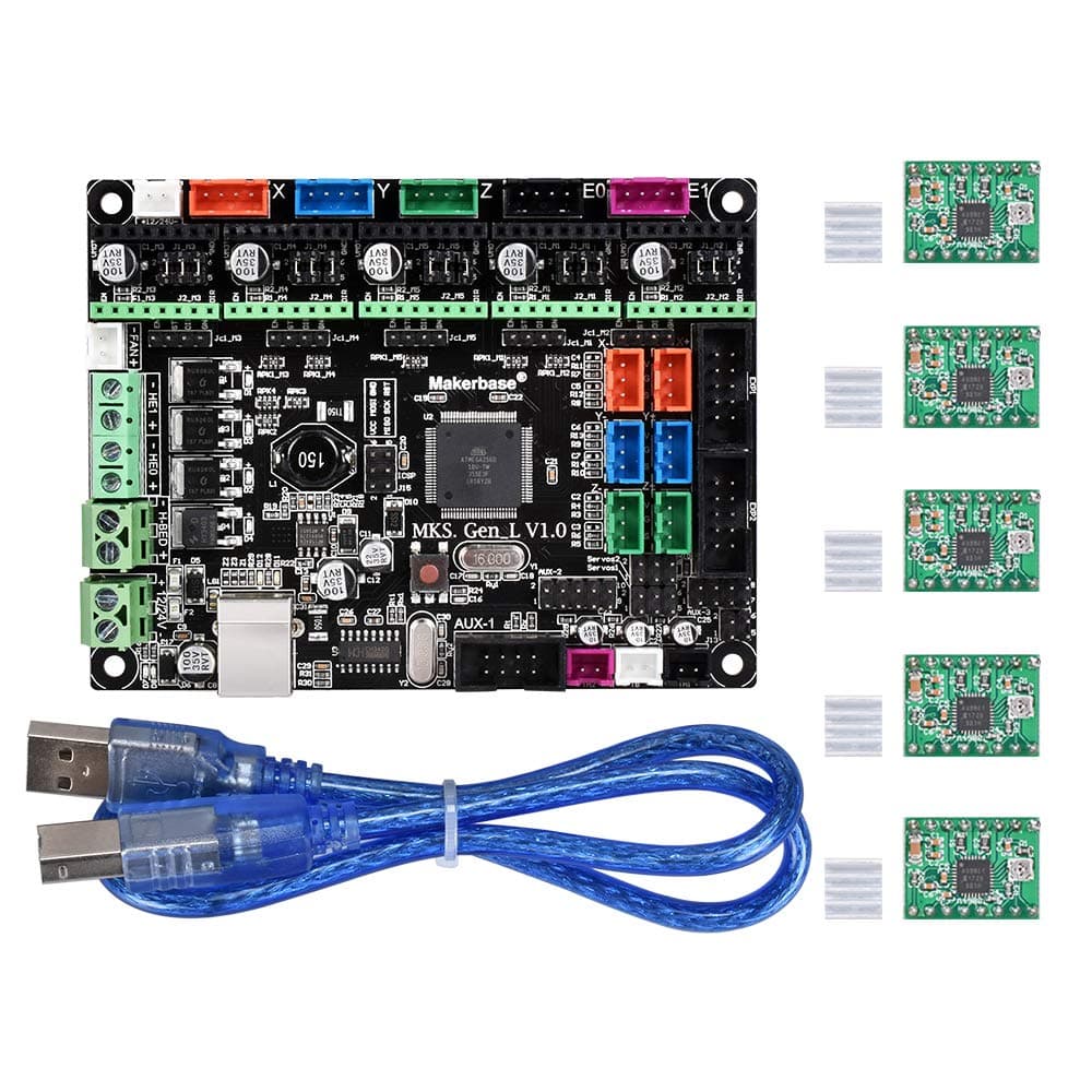 WitBot MKS Gen L V1.0 Controller Board Integrated mainboard Compatible Ramps1.4/Mega2560 R3 with A4988 Motor Driver for 3D
