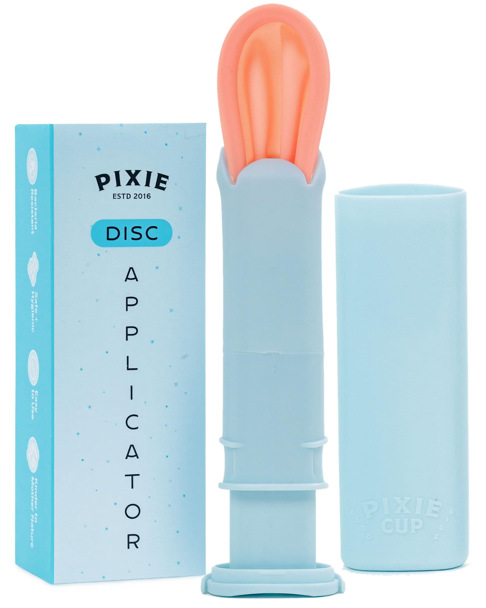 Pixie Menstrual Disc Applicator for Feminine Care - Inserts Like A Tampon - Every Woman Can Now Use Period Discs - Perfect for Long Nails - Self Sanitizer TPE Properties (Disc Applicator)
