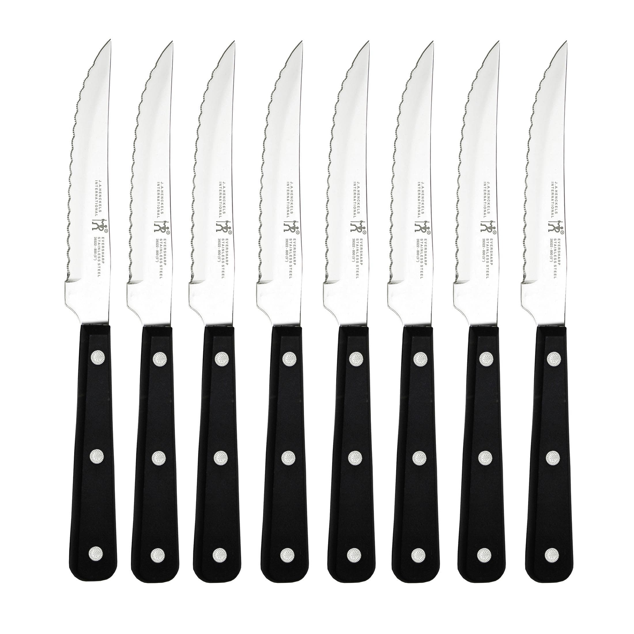 HENCKELS Razor-Sharp Steak Knife Set of 8, German Engineered Informed by 100+ Years of Mastery
