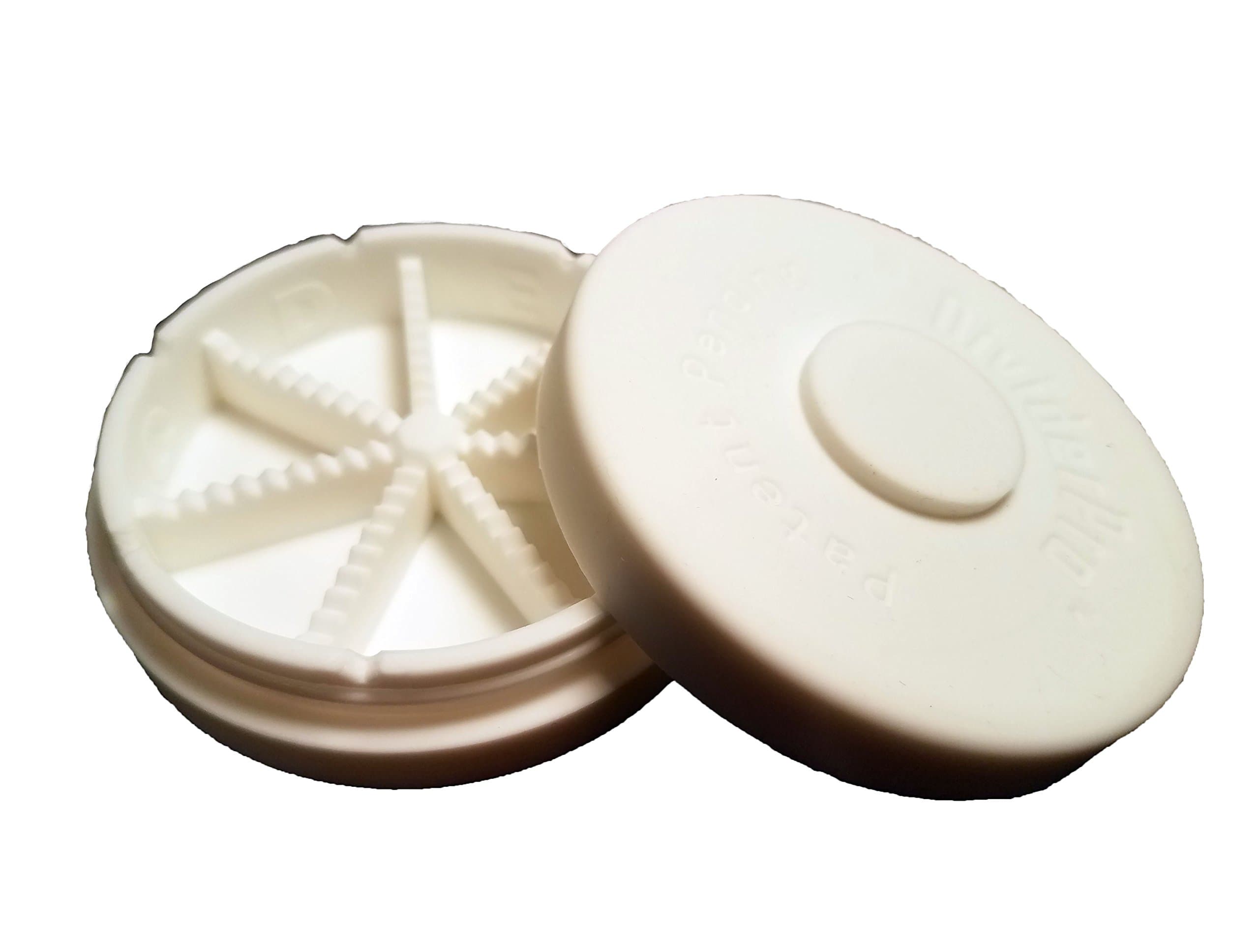 Divider Pro 3" Round Medical Grade 7 Space Silicone Container (White)