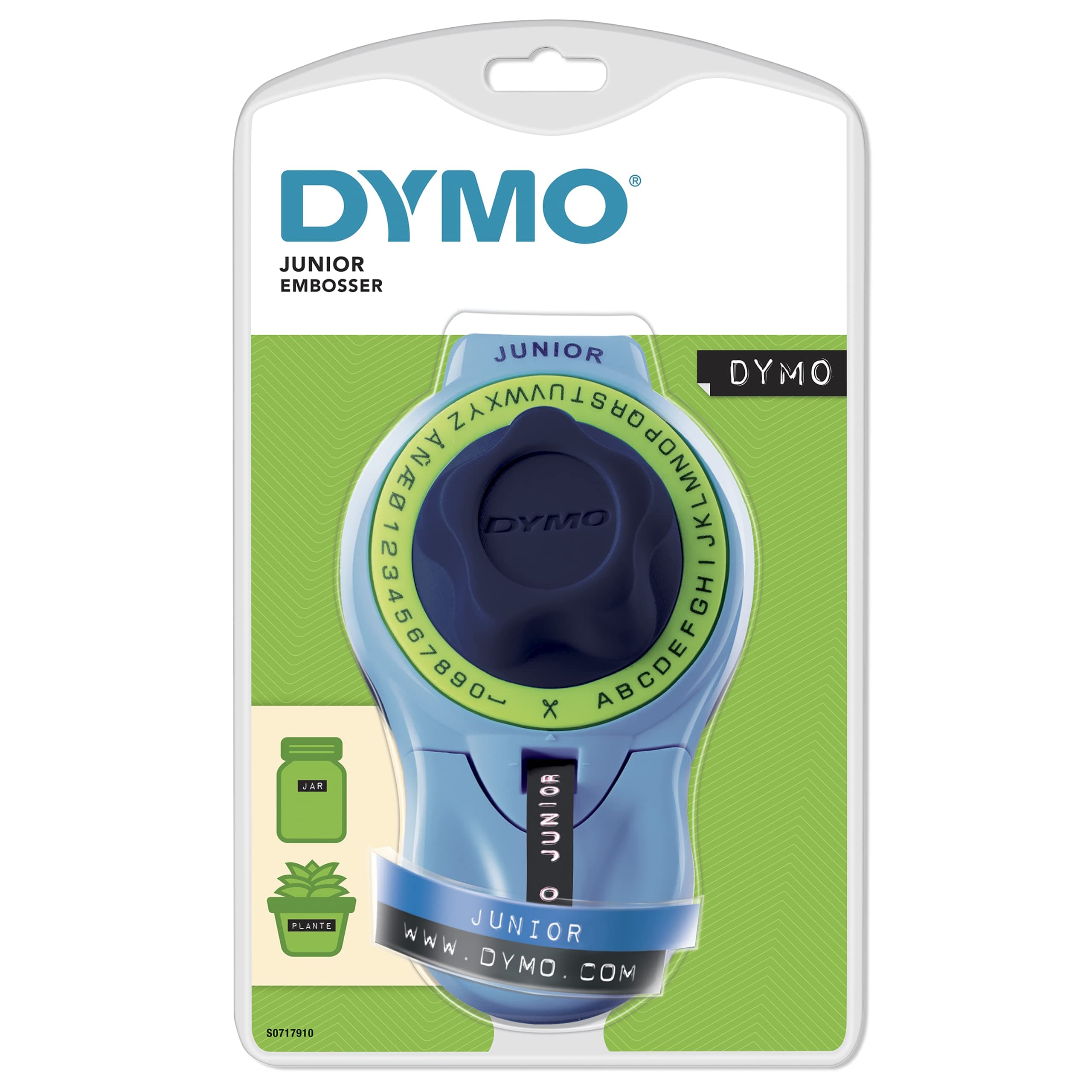 DYMOJunior Home Embossing Label Maker, Blue, Green