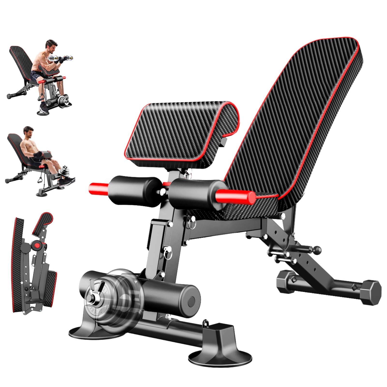 Z ZHICHI Adjustable Weight Bench multi-function Workout Bench for Home Gym,Fo...