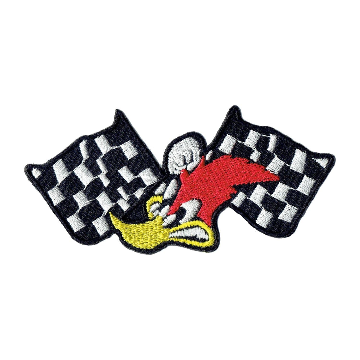 " Woody Woodpecker - Chequered Flags " Iron On Patch