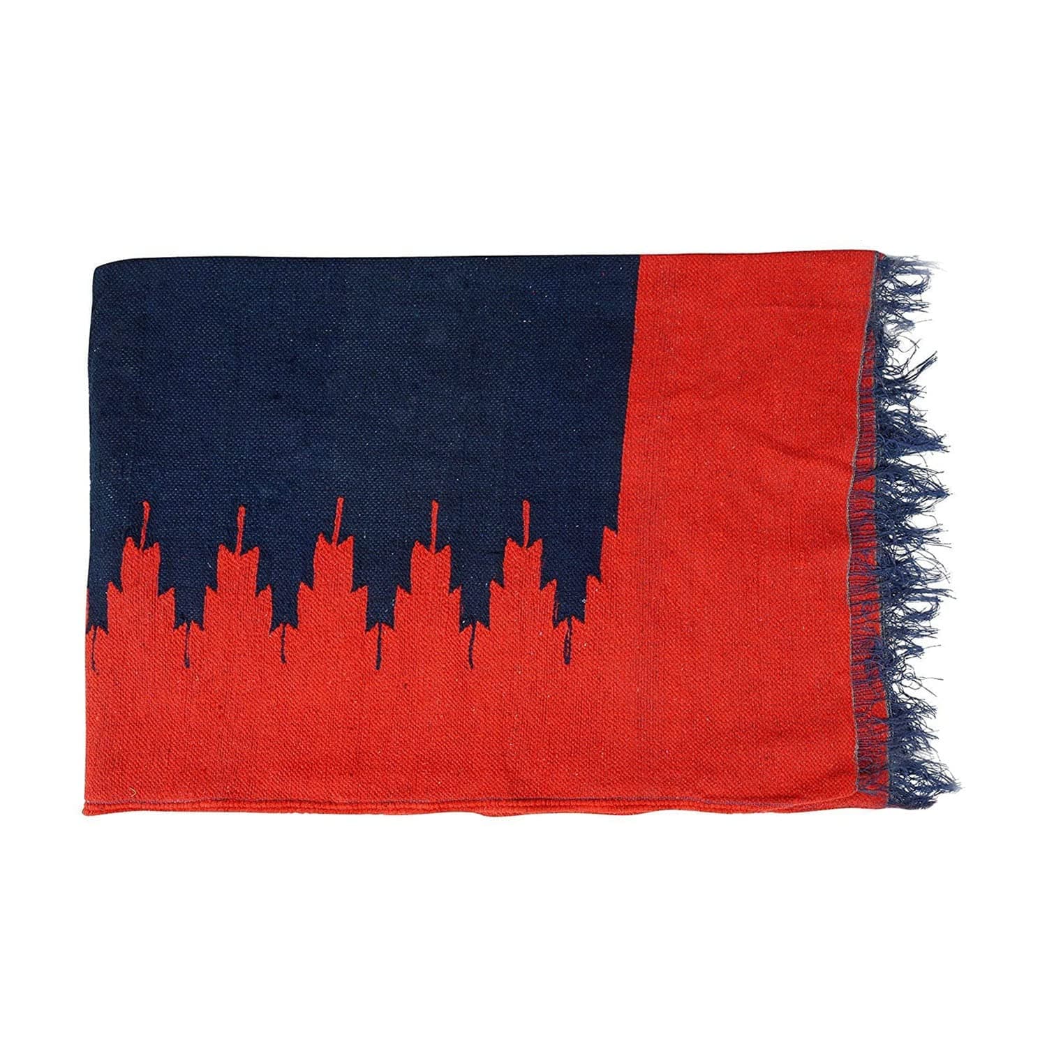 Decornt Cotton Rectangular Floor Mat, Dari, Satranji, Dhurrie, Rugs 12 Ft X 15 Ft - Red Color For Bed Room, Living Room, Garden, Picnic, Yoga Â– Pack Of 1