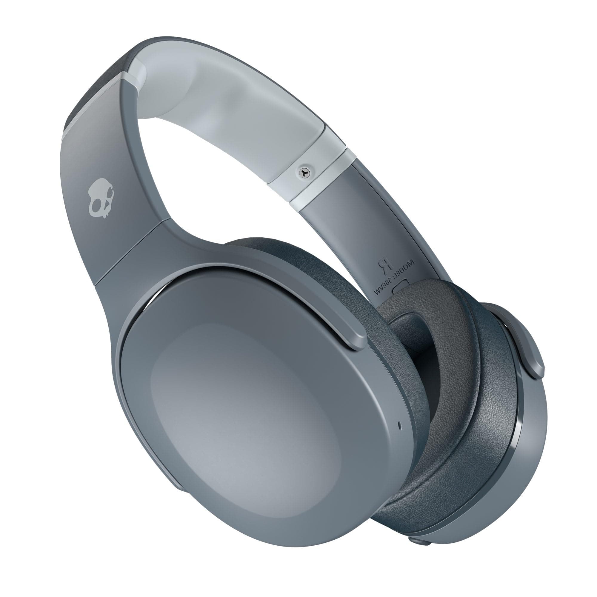 Crusher Evo Wireless Bluetooth Headphones with Extra USB-C Charging Cable, Multi-Sensory Bass, Noise Isolating Over-Ear Fit, 40 Hours Battery, Microphone for iPhone Android - Chill Grey