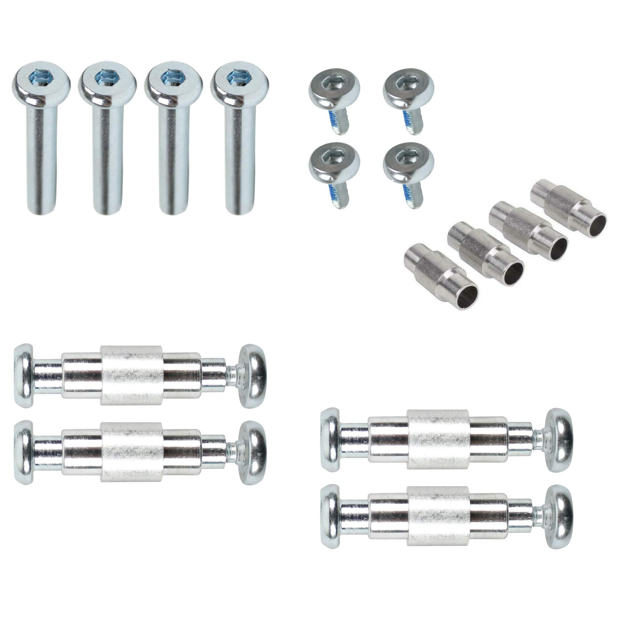 Dime Bag Hardware Inline Skates Replacement Axles Skate Upgrade Kit with Aluminum Bearings Spacers