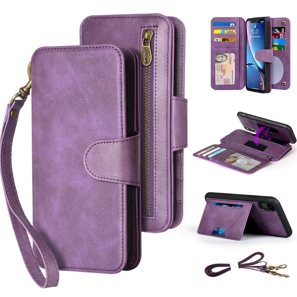 CORNMI iPhone XR Wallet Case