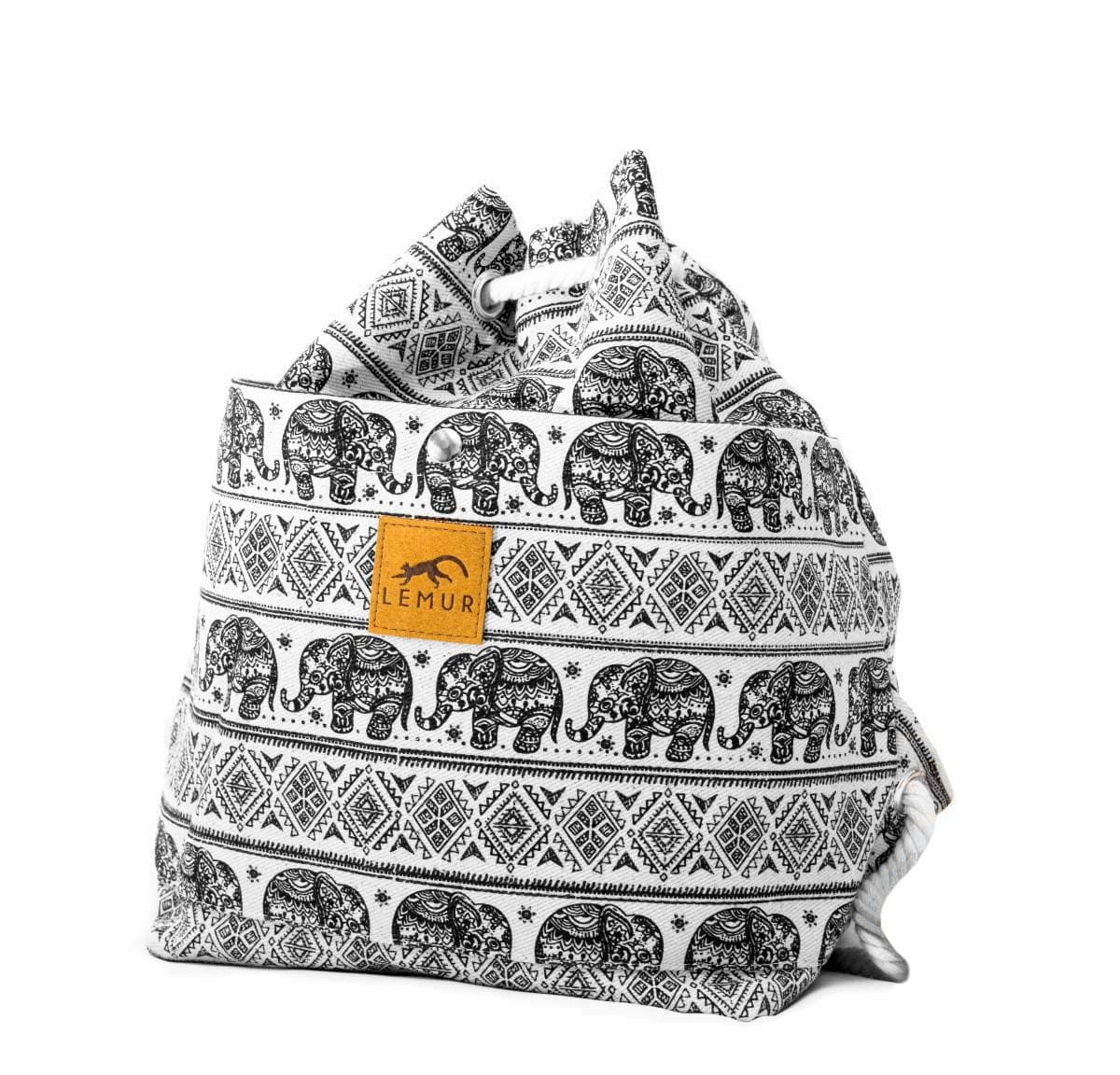 Canvas Backpack Purse - Cute Eco-Friendly Drawstring Shoulder Bucket Day Bag