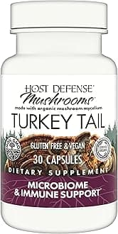 Host Defense Turkey Tail Capsules - Digestive Health & Immune Response Support Supplement - Mushroom Supplement for Gastrointestinal & Gut Microbiome Support - 30 Capsules (15 Servings)*