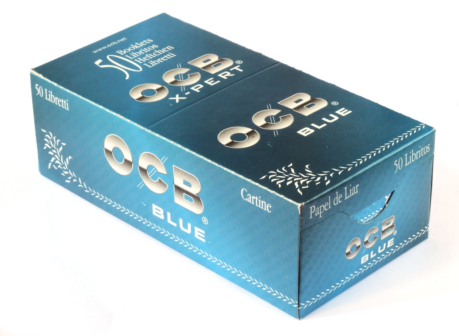 1 Box - OCB X-PERT Blue Ultra Thin Rolling Paper - 2500 Papers