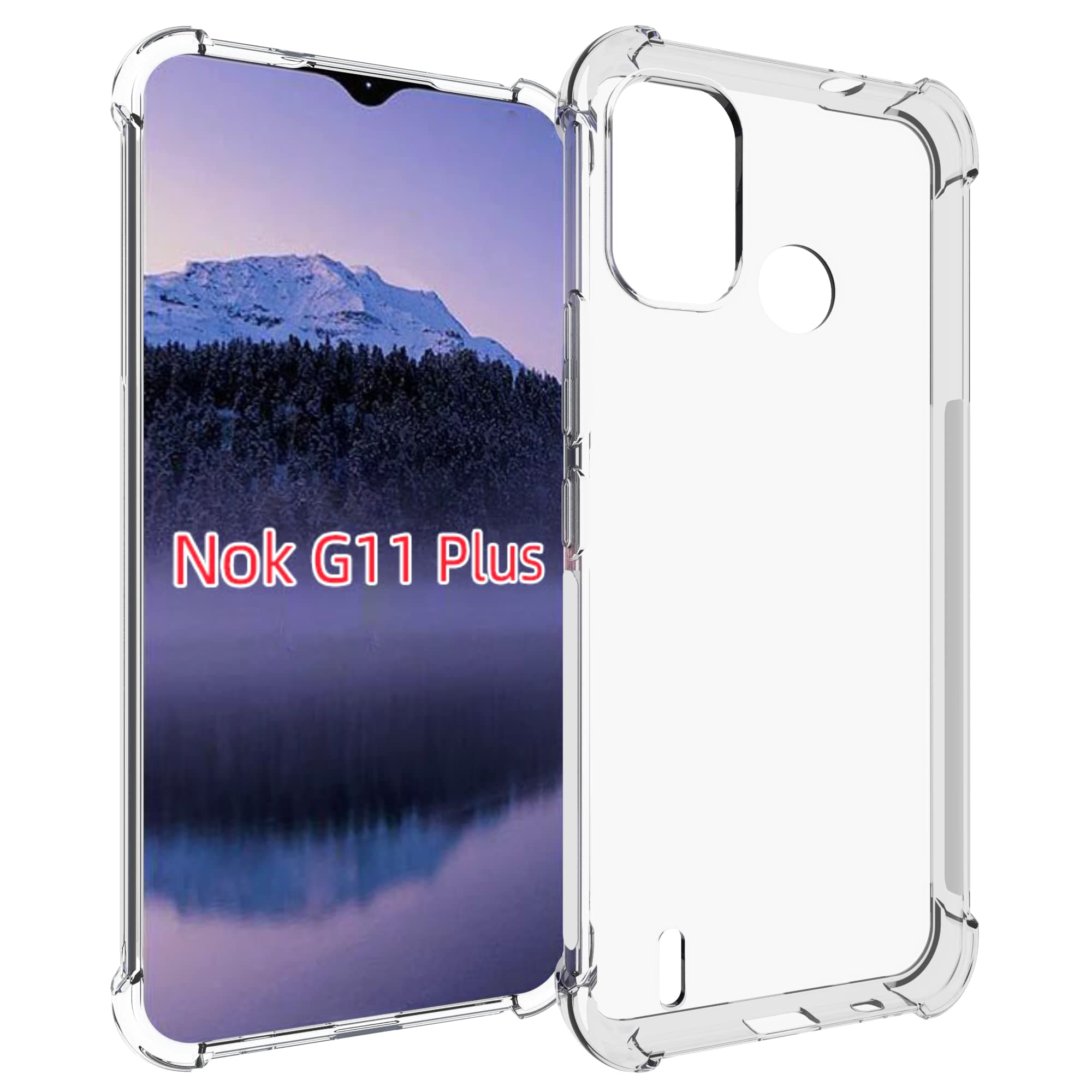 Case for Nokia G11 Plus Clear TPU Four Corners Protective Cover Transparent Soft