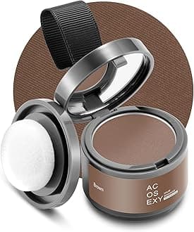- Root Touch Up Hairline Powder for Women Eyebrows, Men's Beard Line, and Bald Spots - Instant Brown Cover for Hair Gaps and Shadows