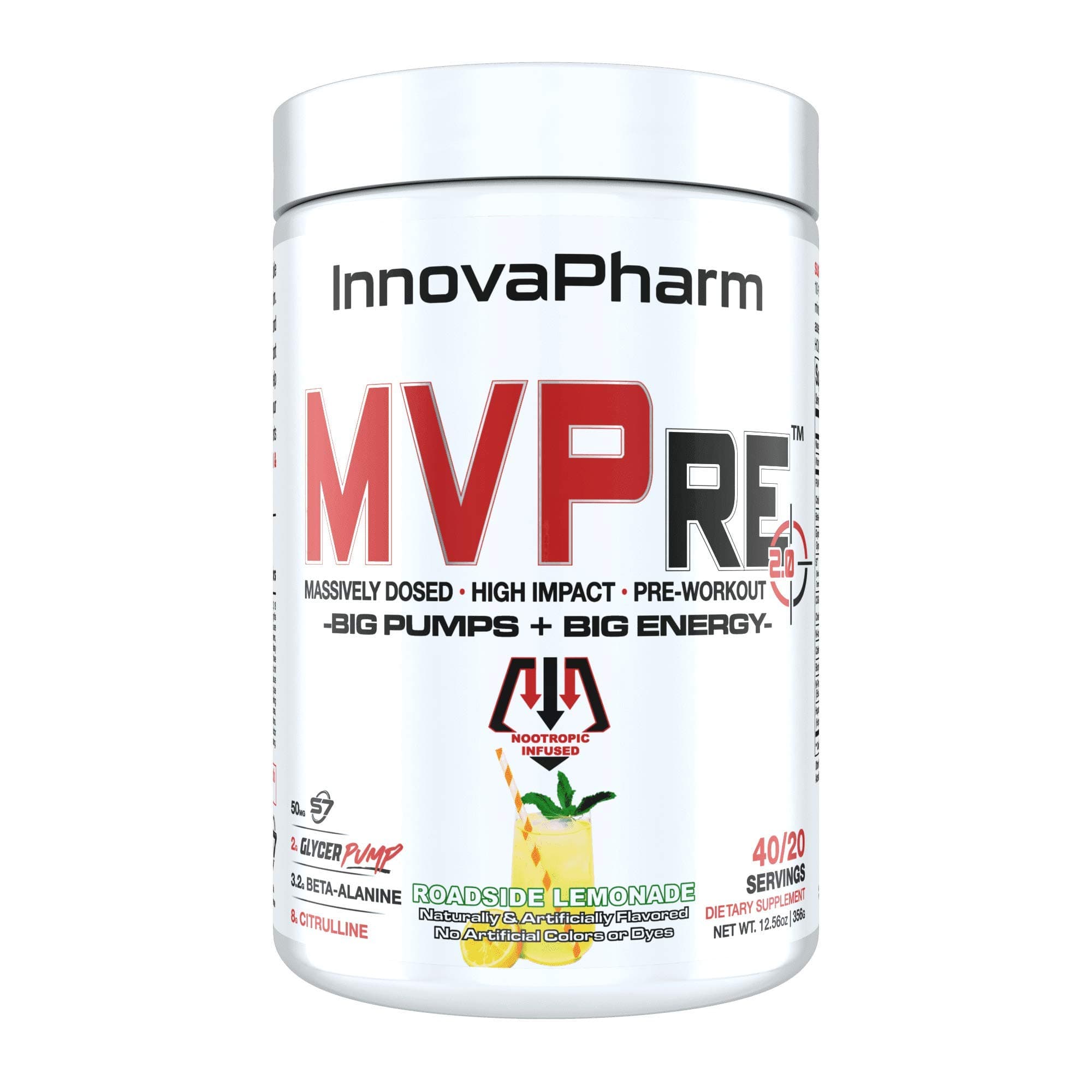 InnovaPharm MVPre 2.0 Extremely Strong Pre Workout 40 Servings (Freedom Pop)