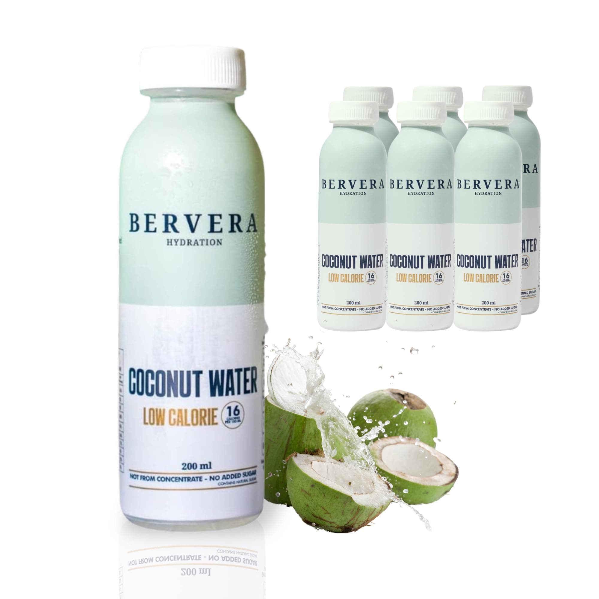 100% Pure Coconut Water Multi-Pack (6 x 200ml), Packed with Electrolytes & Potassium | Naturally Hydrating | No added Sugar (6 Pack)