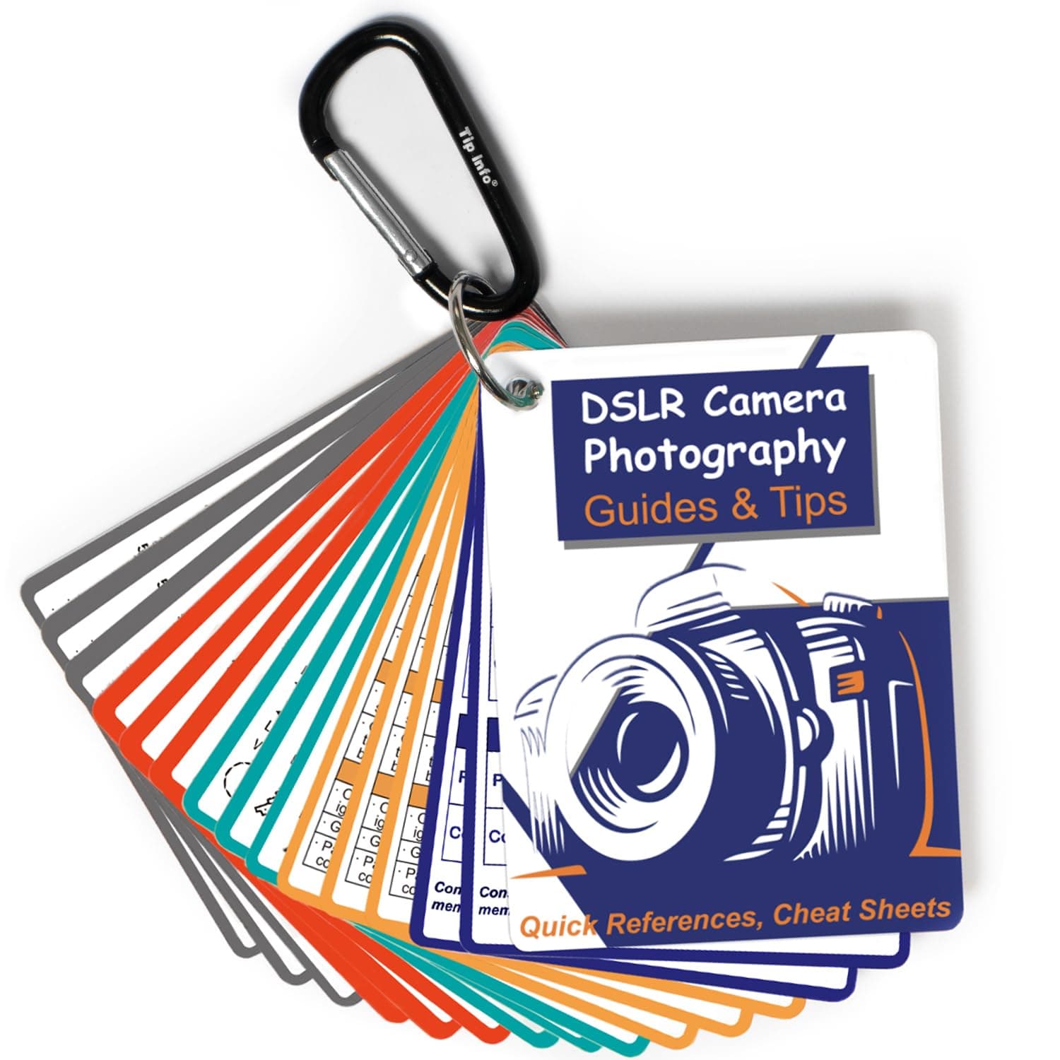 DSLR Cheat Sheet for Canon, Nikon, Sony, Camera Accessories Quick Reference Cards Photography Guides & Tips: Settings, Exposure, Modes, Composition, Lighting etc 4×3 inch