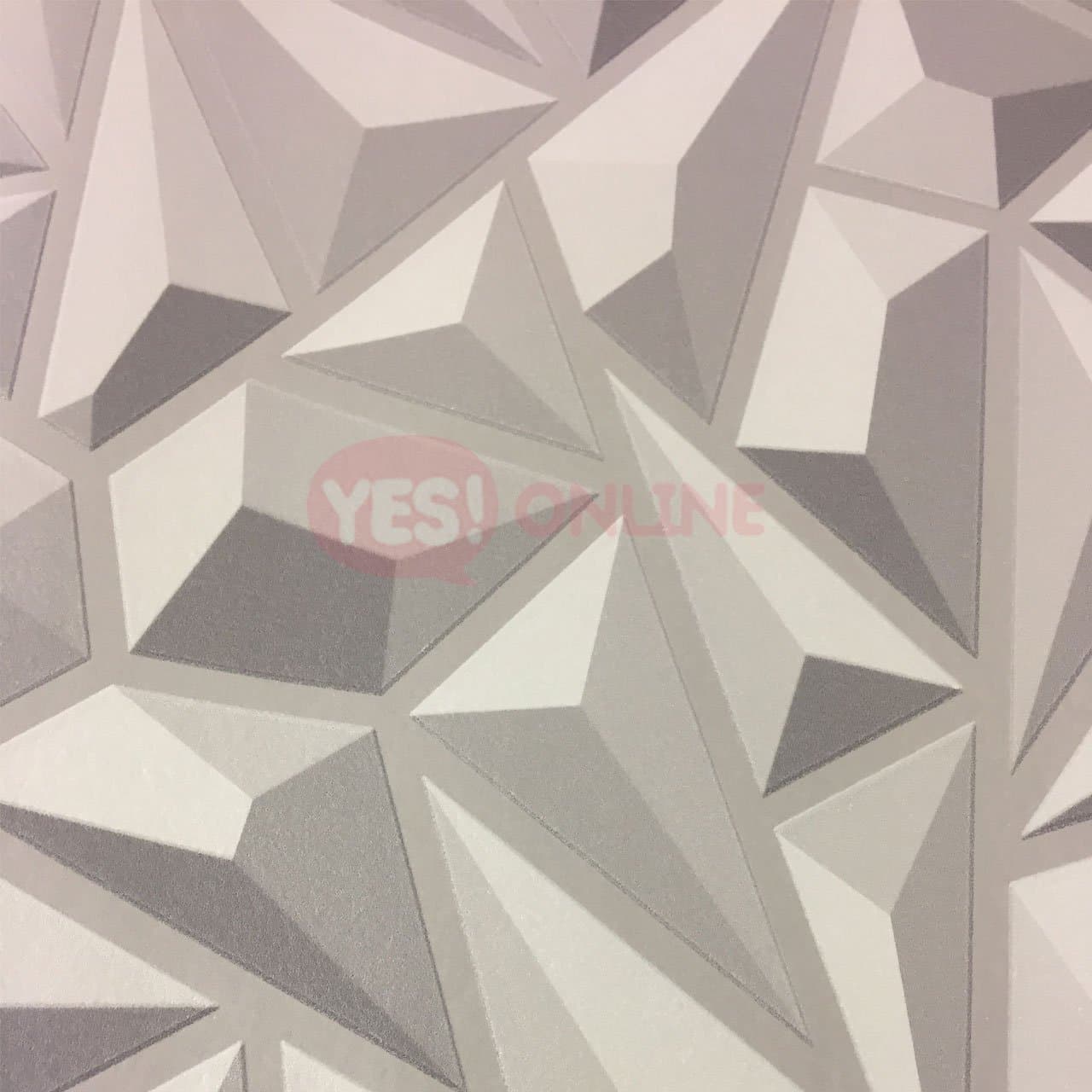 3D Effect Grey Geometric Wallpaper Textured Luxury Vinyl Modern Feature Erismann