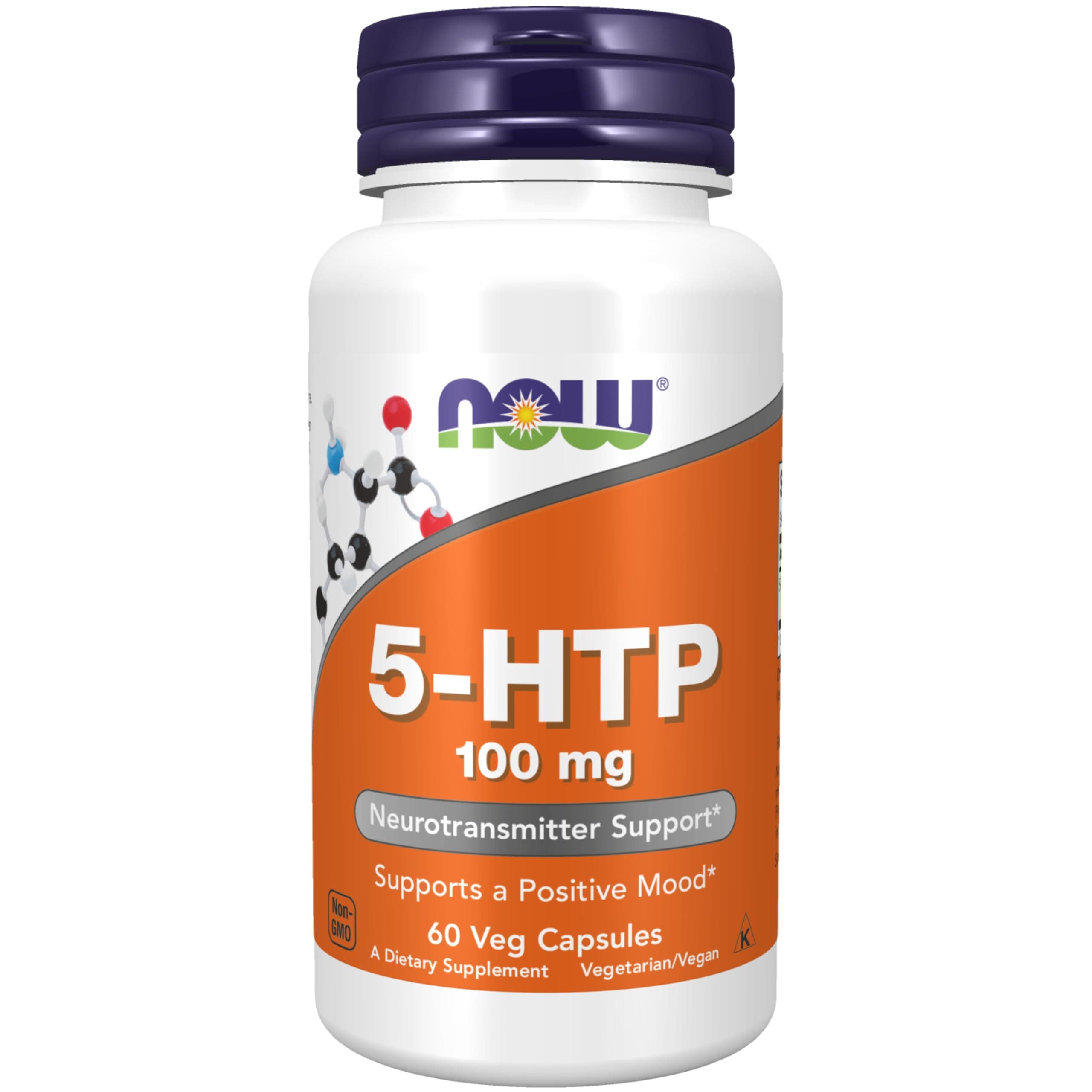 Supplements, 5-HTP (5-hydroxytryptophan) 100 mg, Neurotransmitter Support*, 60 Veg Capsules
