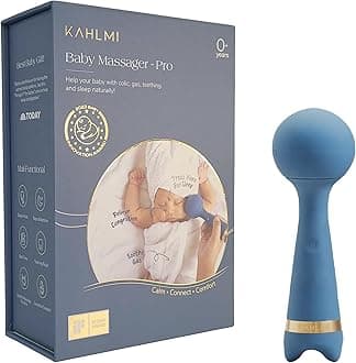 Kahlmi Baby Massager for Baby Constipation, Gas Relief, Colic Calm, and Baby Sleep Aid, Edible-Grade Silicone Baby Soother Single Unit