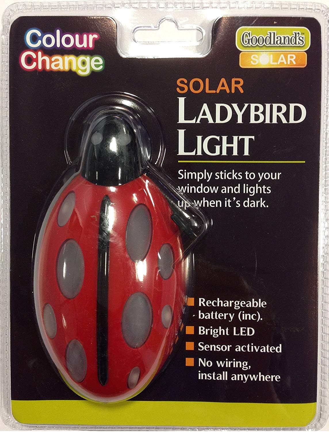 Solar Night Light Colour Changing Ladybird Bug